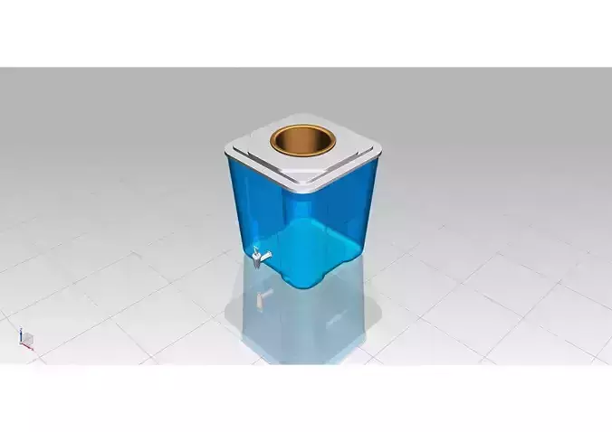 3D modeling a plastic receptacle Low-poly 3D model