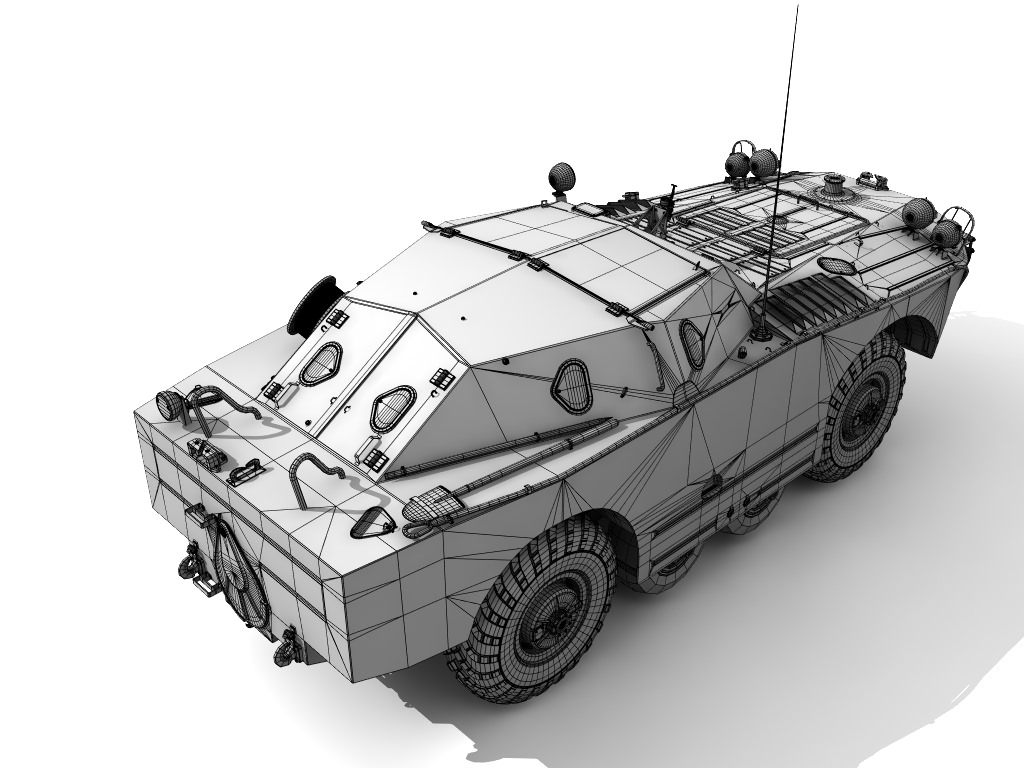 BRDM-1 Armoured vehicle 3D model_3