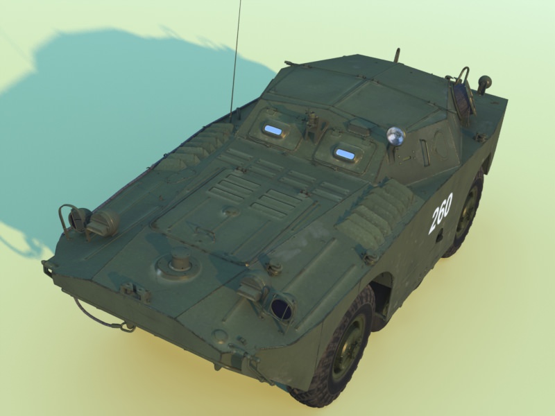 BRDM-1 Armoured vehicle 3D model_5