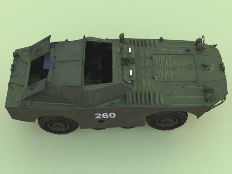 BRDM-1 Armoured vehicle 3D model_9