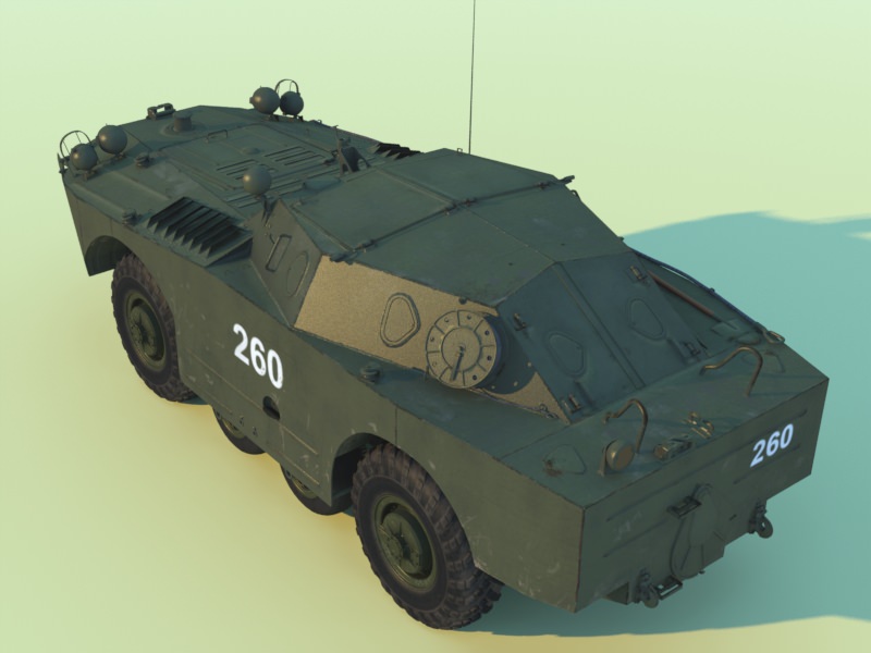 BRDM-1 Armoured vehicle 3D model_7