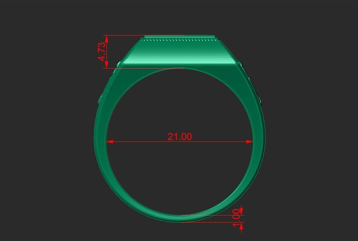 SIGNET RING WITH ANCHORS 3D print model_1