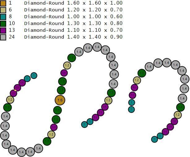 Gold Diamond Swirl Statement Ring - High-Detail 3D Model 3D print model_30