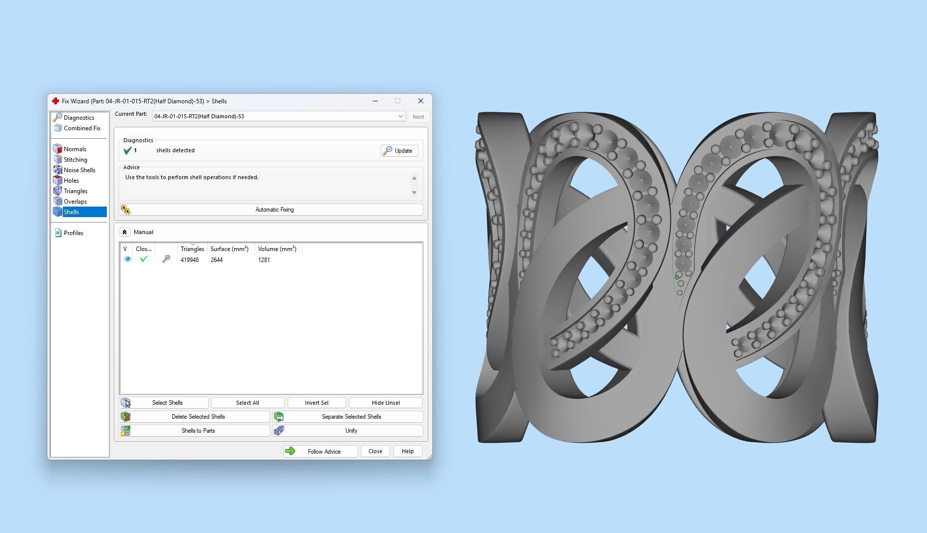 Gold Diamond Swirl Statement Ring - High-Detail 3D Model 3D print model_23