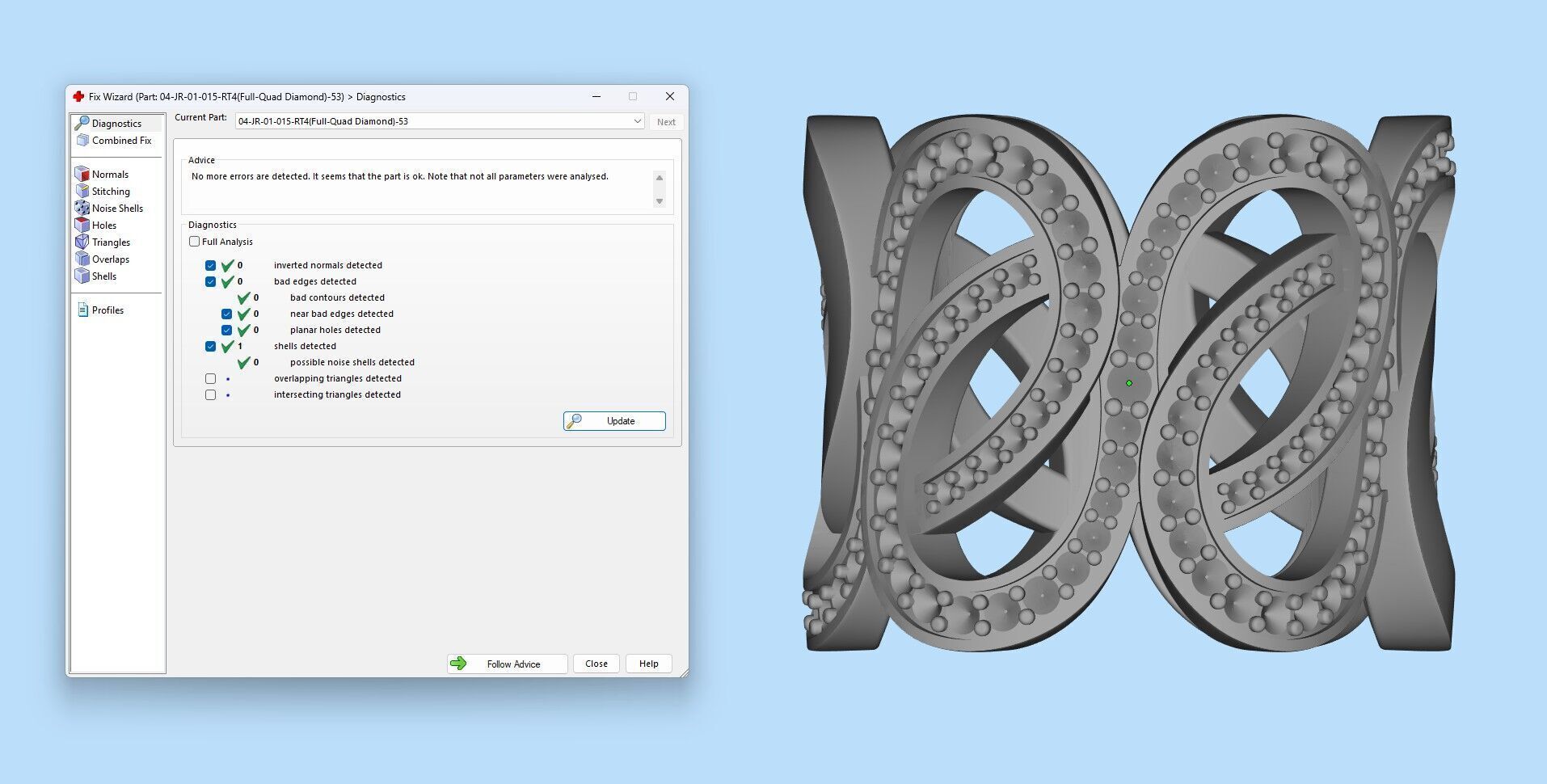 Gold Diamond Swirl Statement Ring - High-Detail 3D Model 3D print model_26