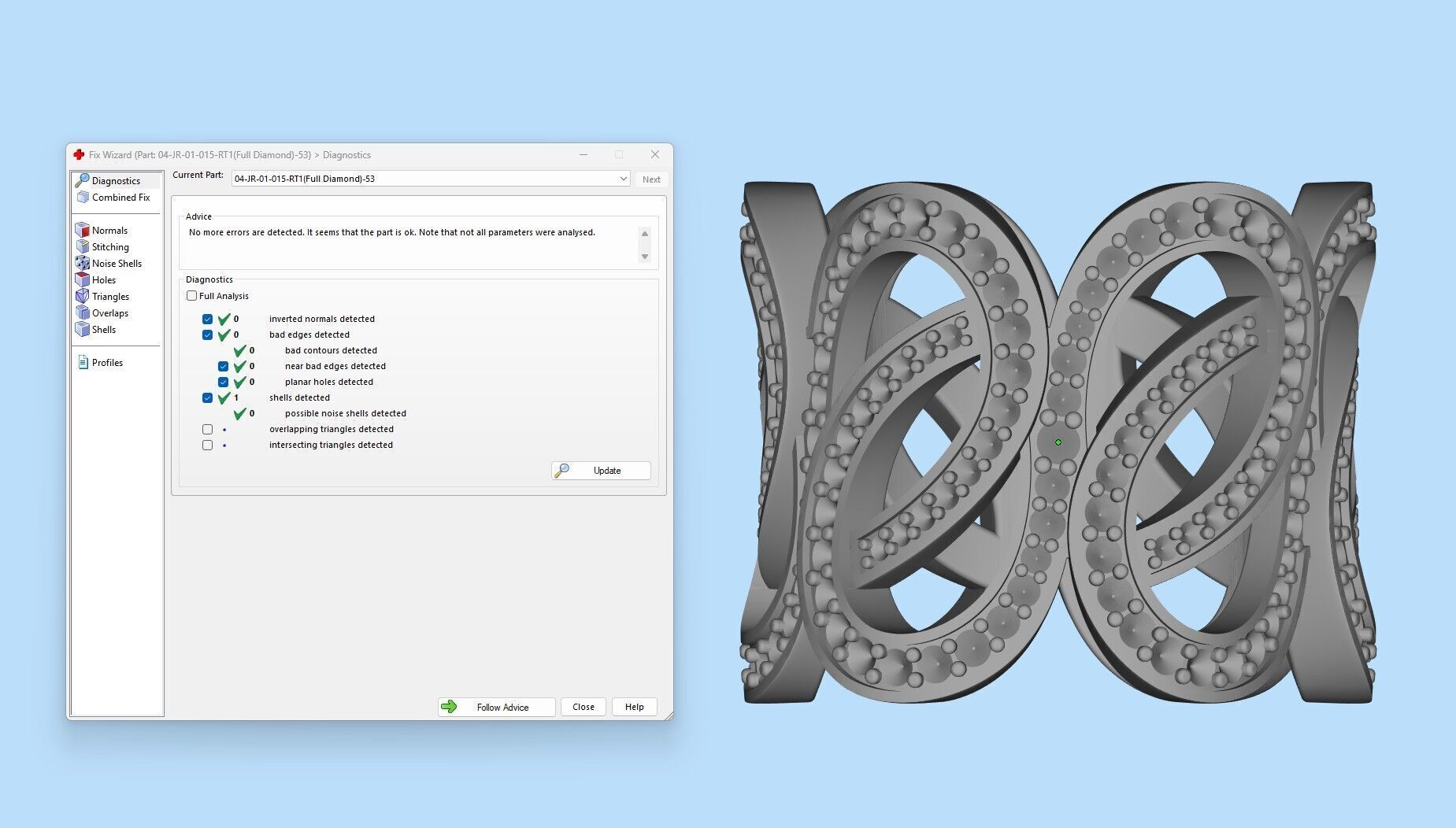 Gold Diamond Swirl Statement Ring - High-Detail 3D Model 3D print model_20