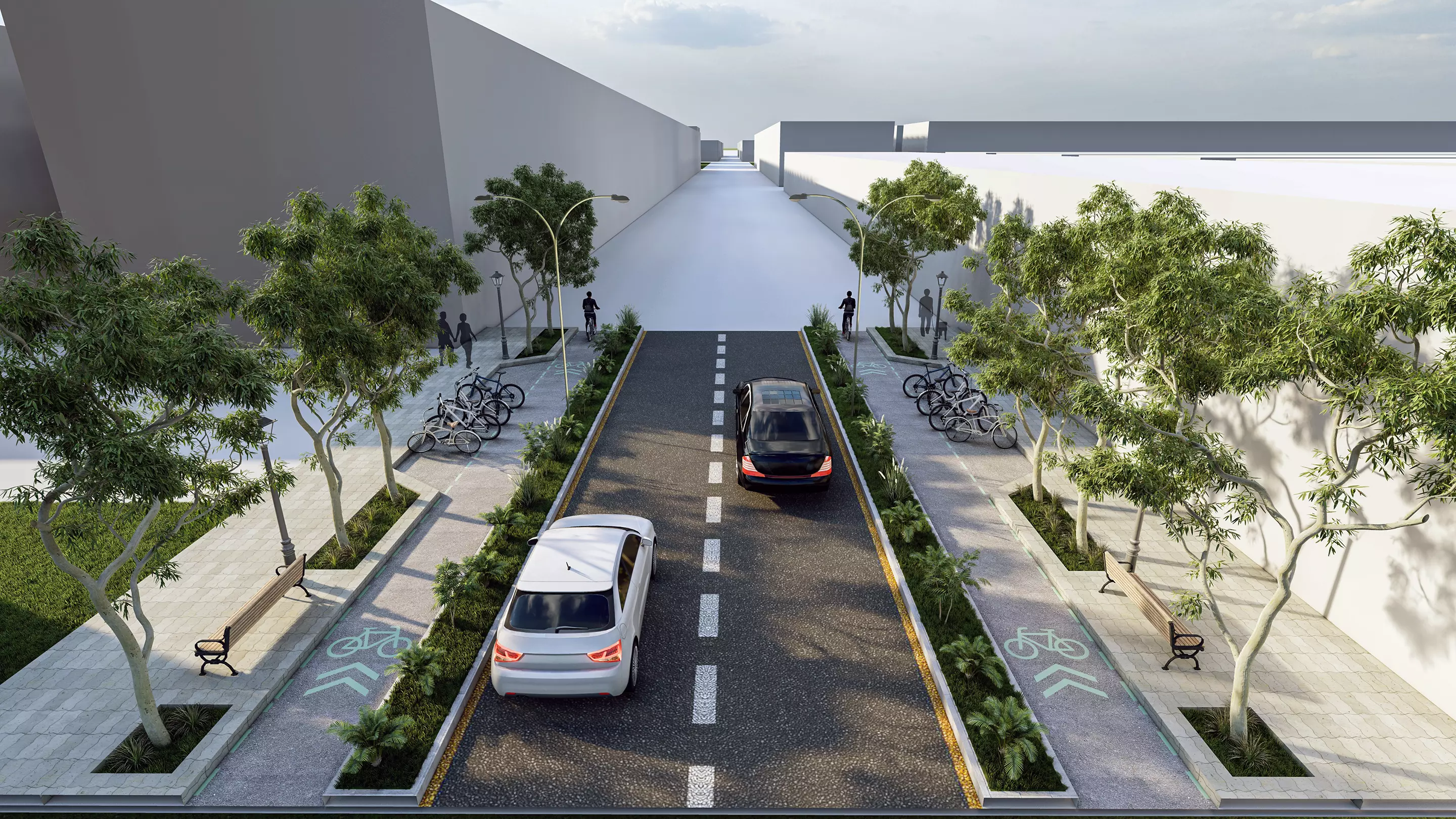 Street Road Section 3D model