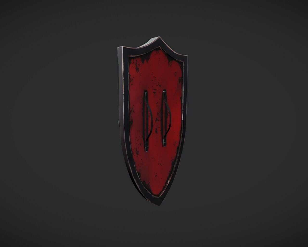 Ornate medieval shield 3D model_7
