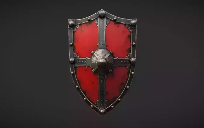 Ornate medieval shield