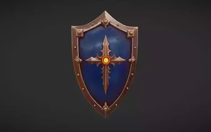 Ornate medieval shield