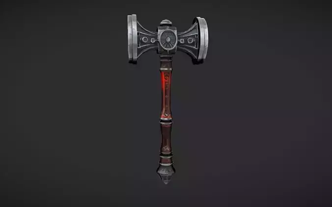 fantasy themed ornate war hammer