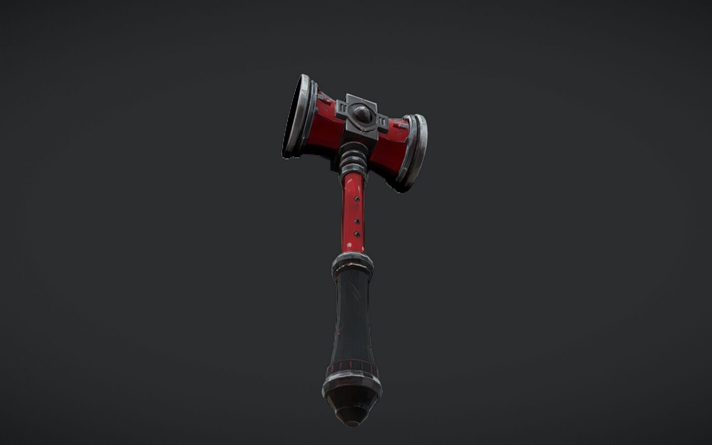 fantasy war hammer 3D model_2