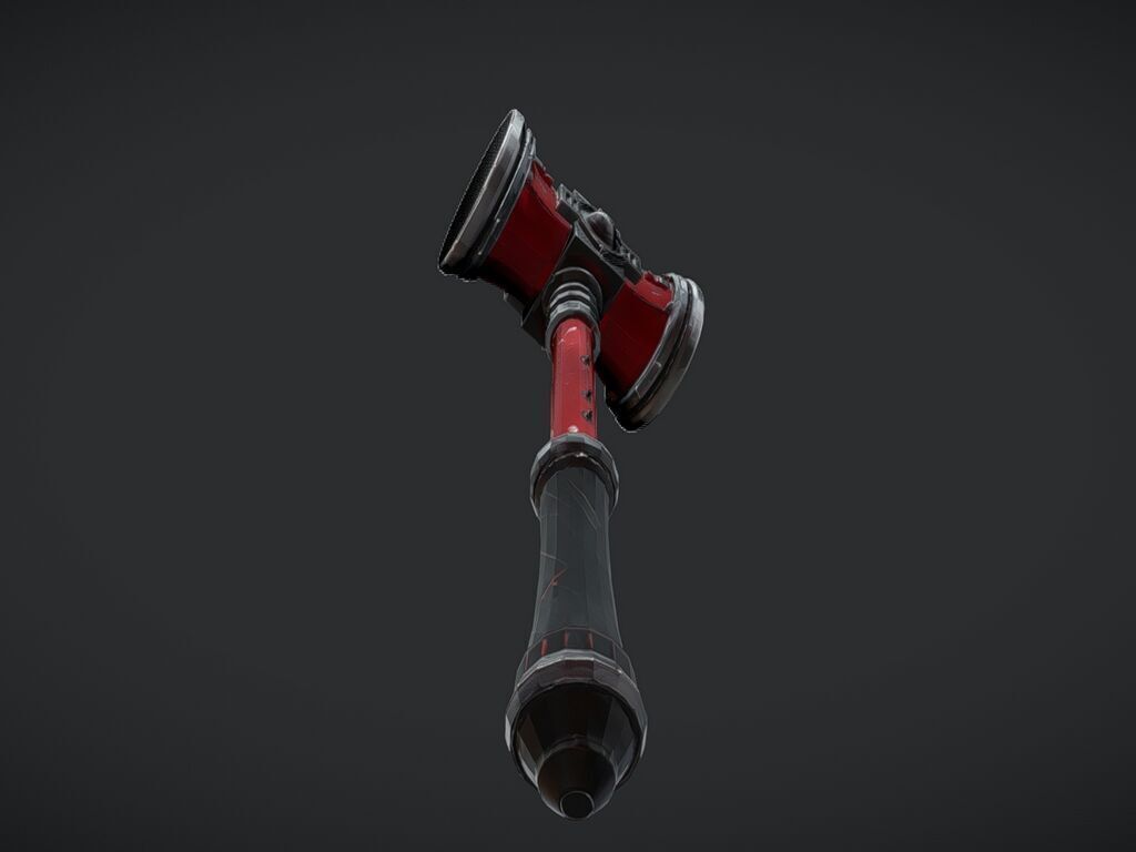 fantasy war hammer 3D model_13