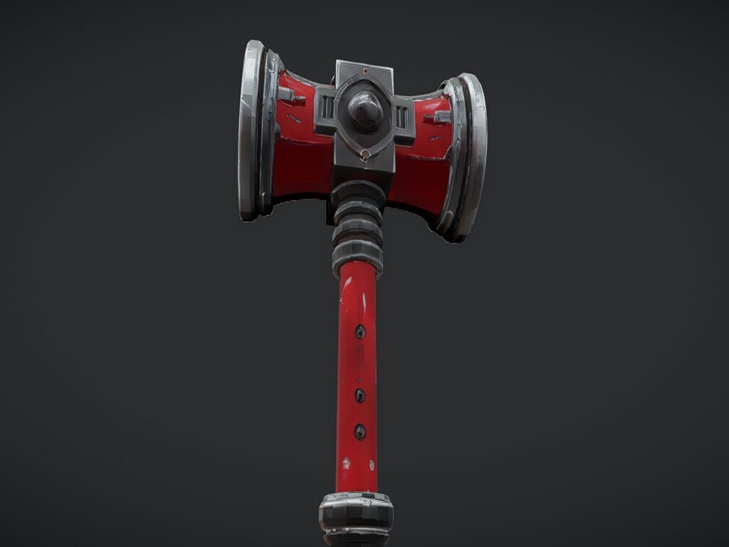 fantasy war hammer 3D model_14