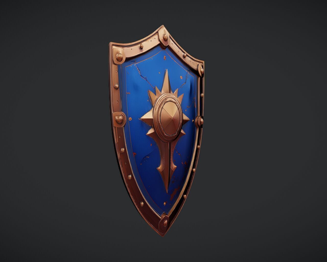 decorative medieval shield 3D model_6