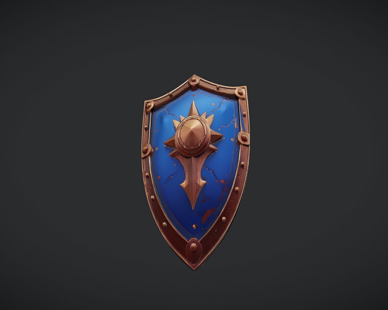 decorative medieval shield 3D model_7