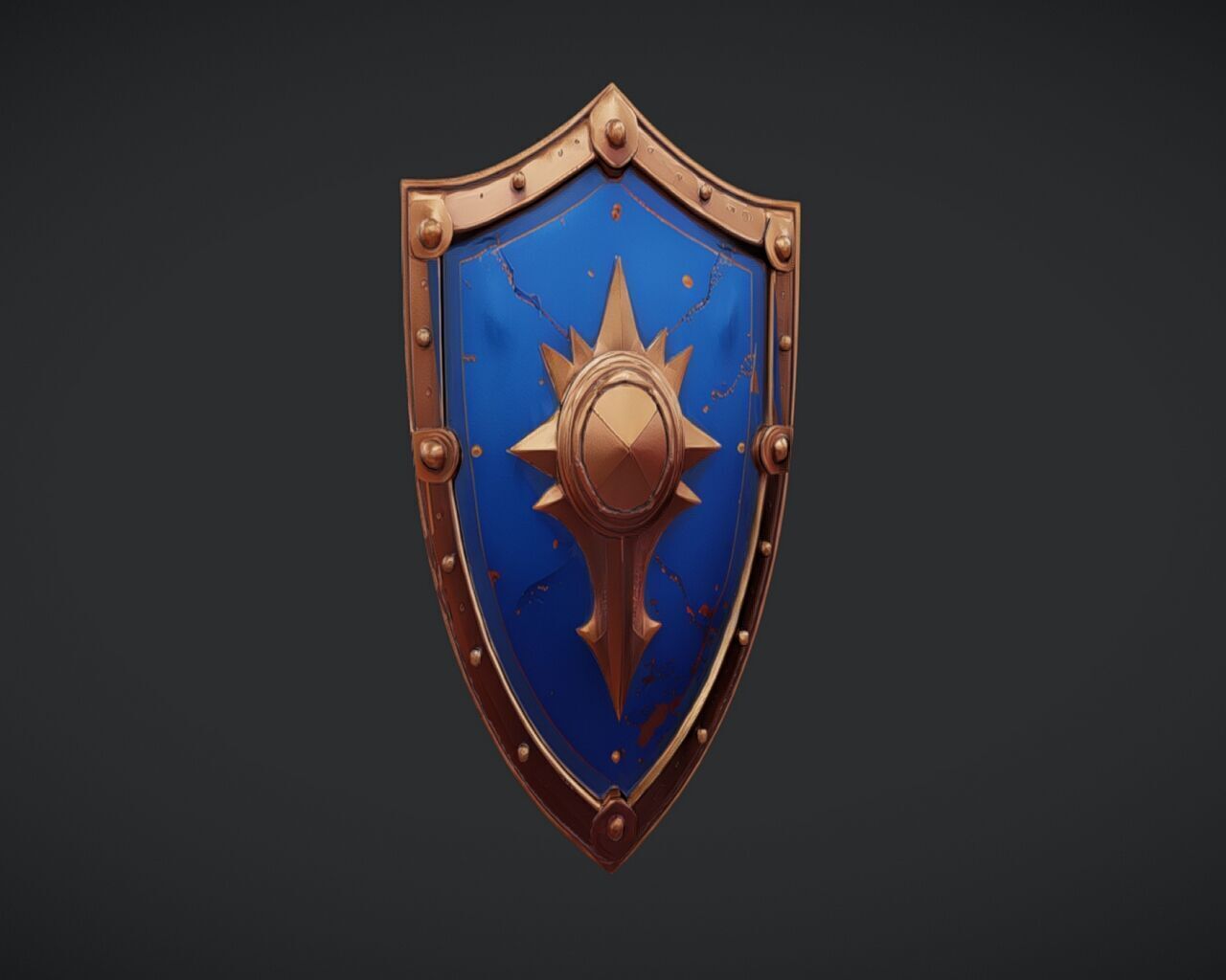 decorative medieval shield 3D model_5