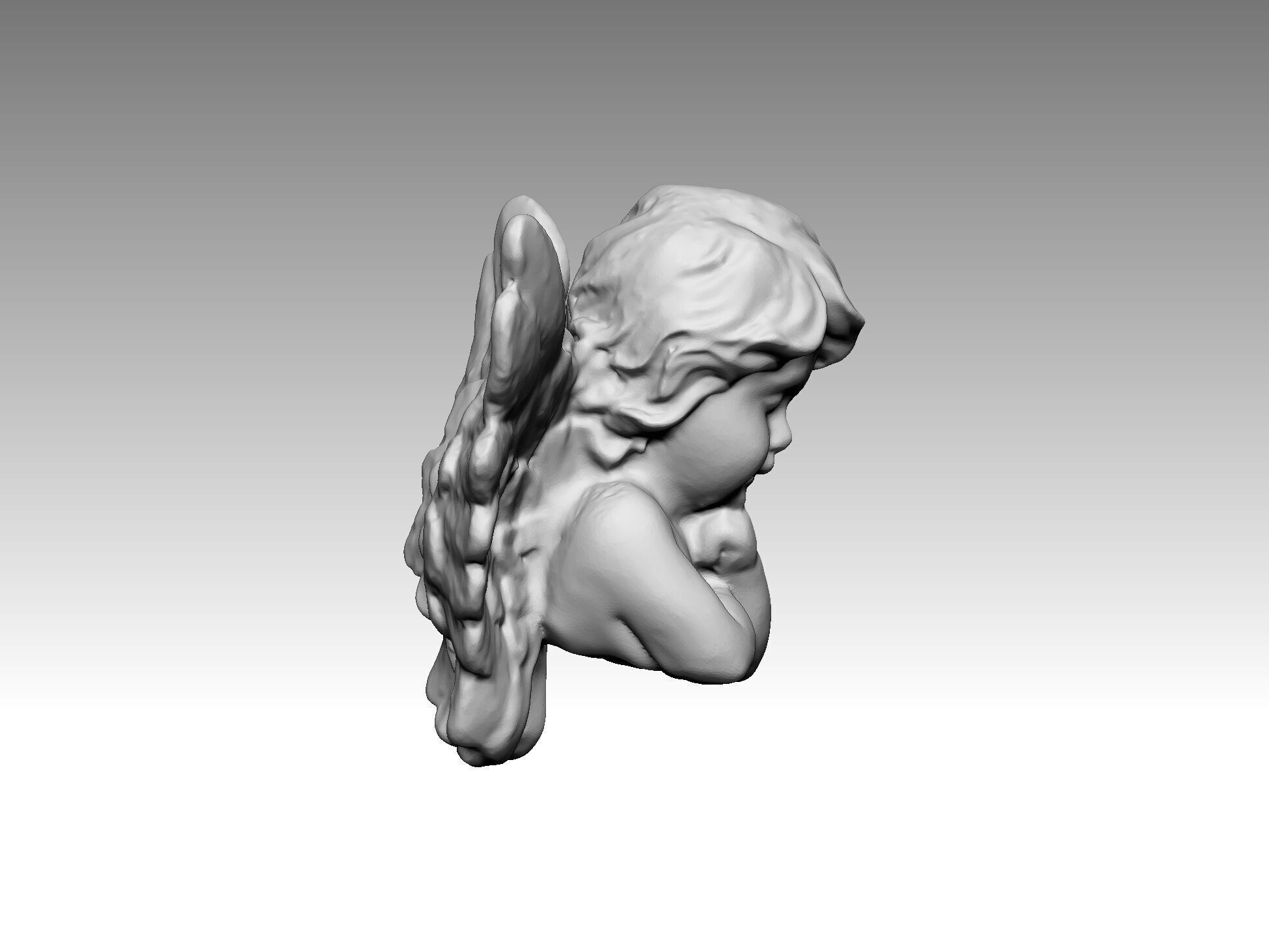angel human wings 3D print model_3