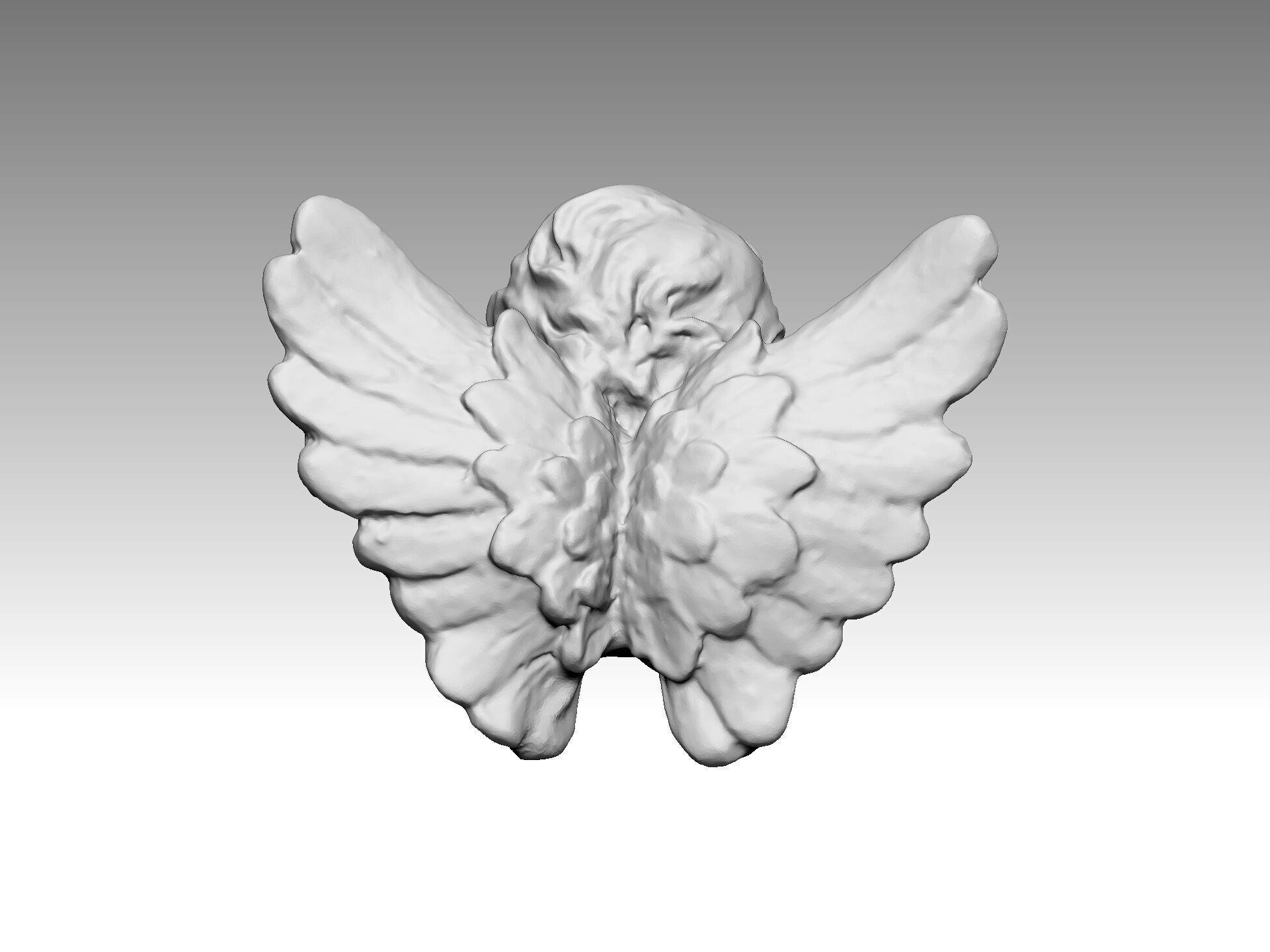 angel human wings 3D print model_2