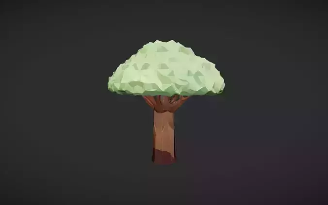 Low-poly tree model