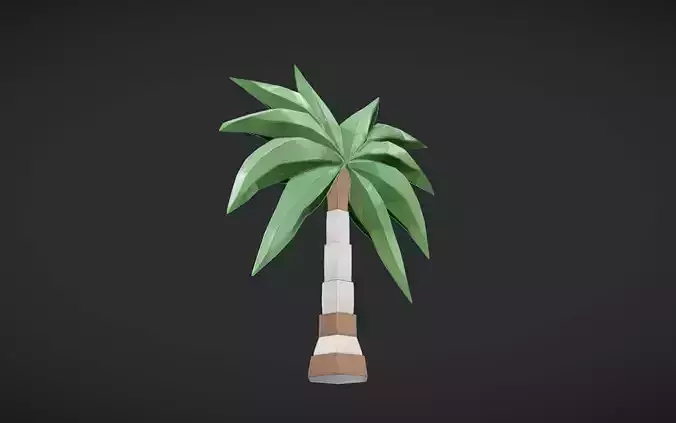 Low poly palm tree