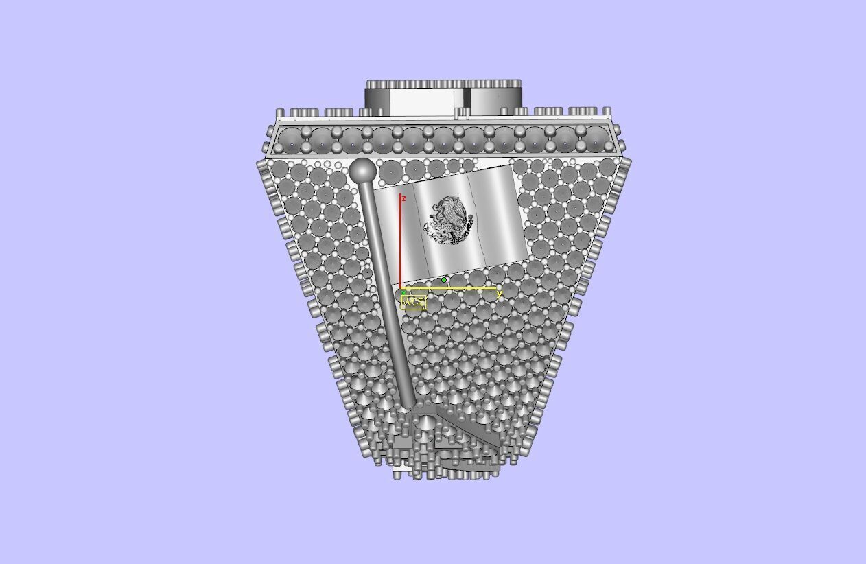 Luxury Custom Hip-Hop Diamond-Encrusted Square Ring  3D print model_25