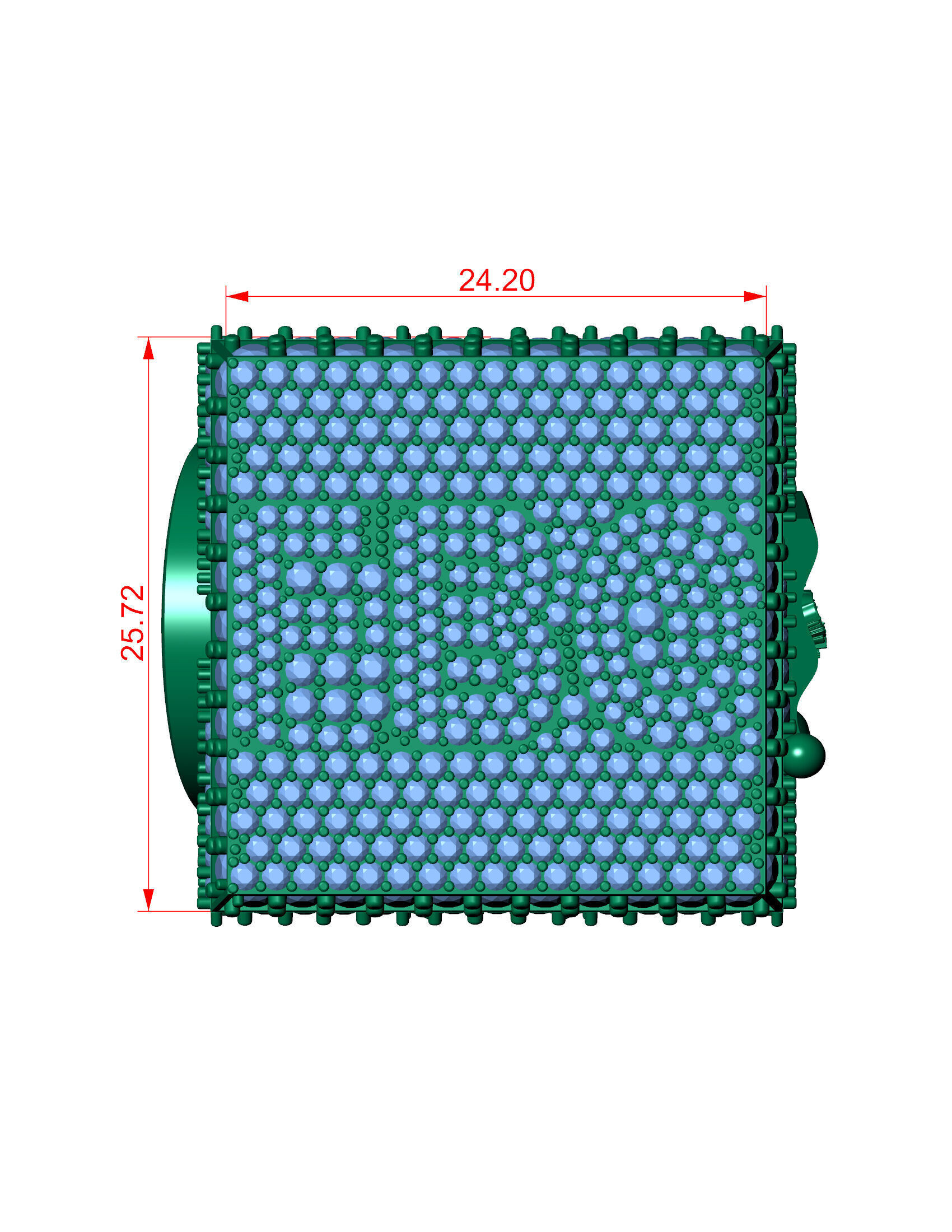 Luxury Custom Hip-Hop Diamond-Encrusted Square Ring  3D print model_20