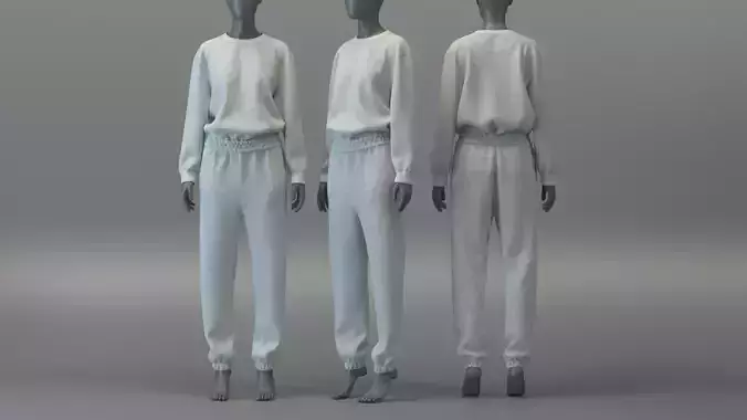 Crew Neck Sweatshirt and Baggy Jogger Set