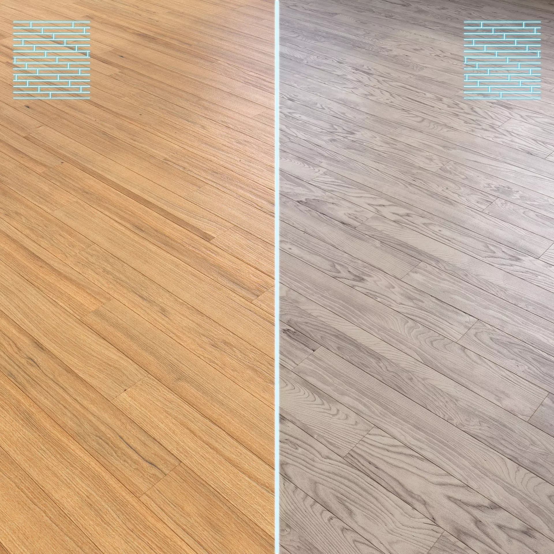 Parquet - Laminate - Wooden floor 2 in 1 Low-poly 3D model