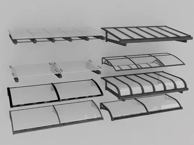Outsunny Window Awning Door Canopy Front Door Sun Shelter 3D model