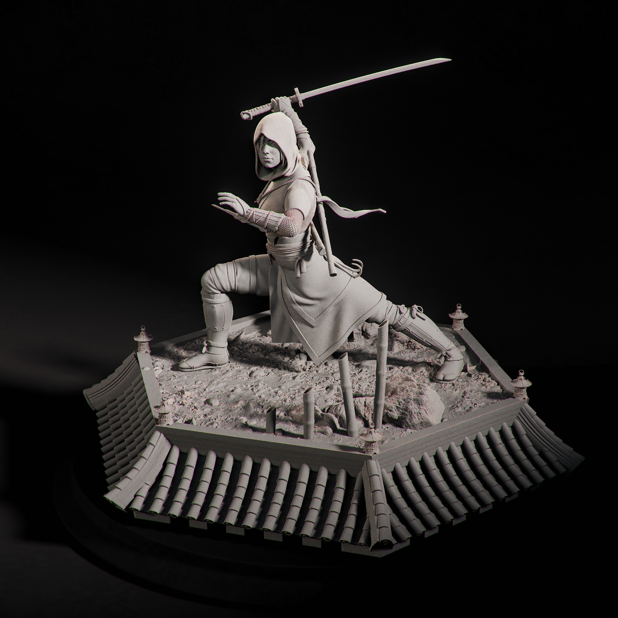 Naoe Assassins Creed Shadows FanArt 3D print model_7