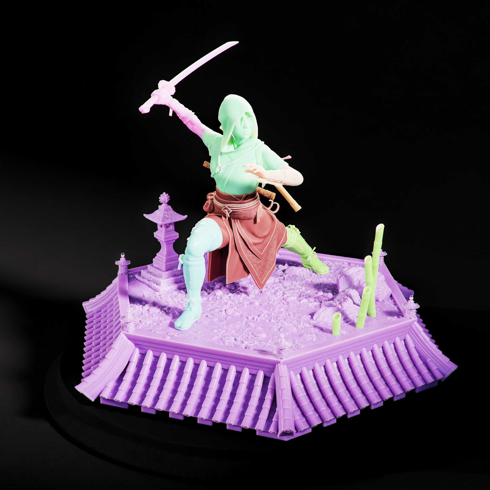 Naoe Assassins Creed Shadows FanArt 3D print model_2