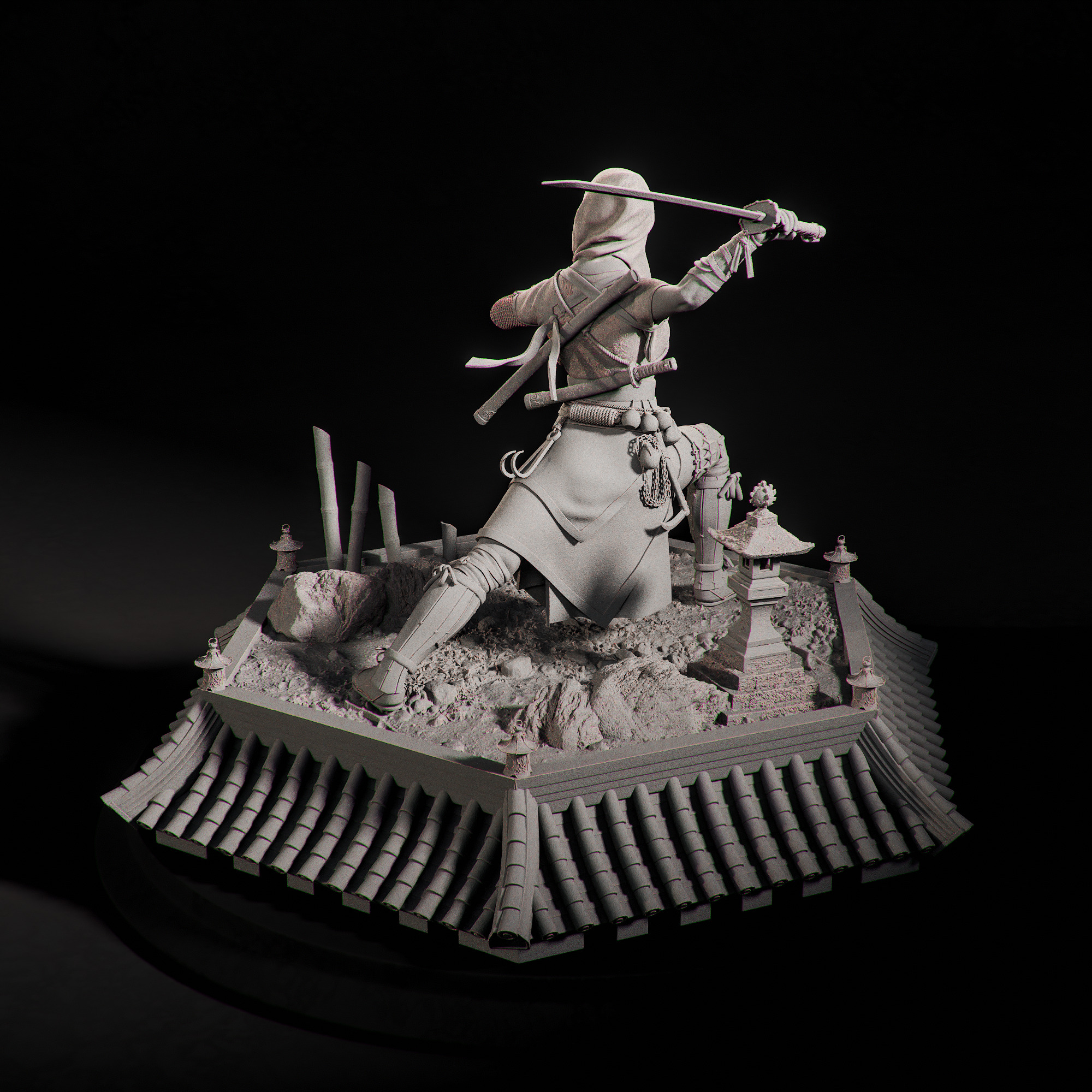 Naoe Assassins Creed Shadows FanArt 3D print model_4