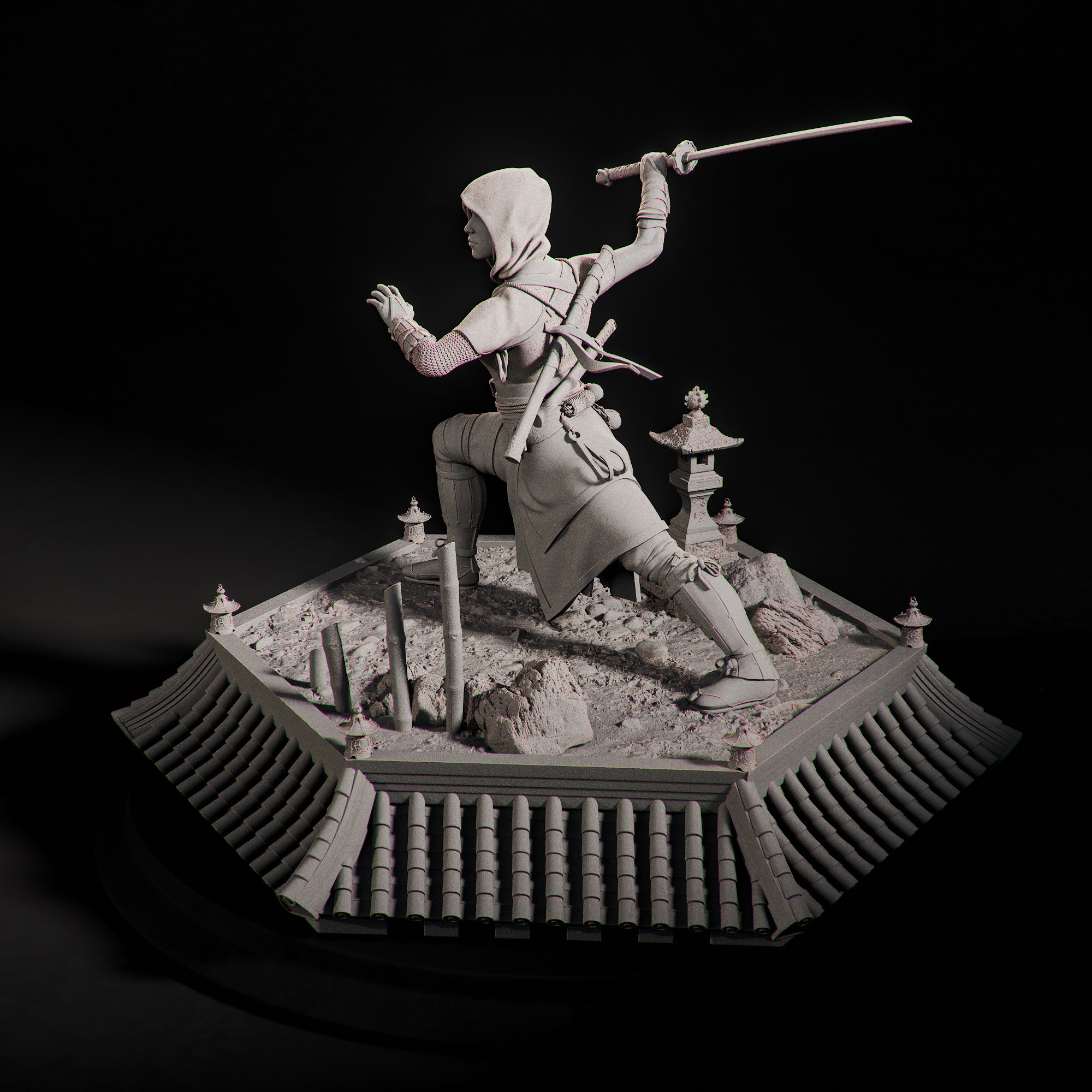 Naoe Assassins Creed Shadows FanArt 3D print model_6