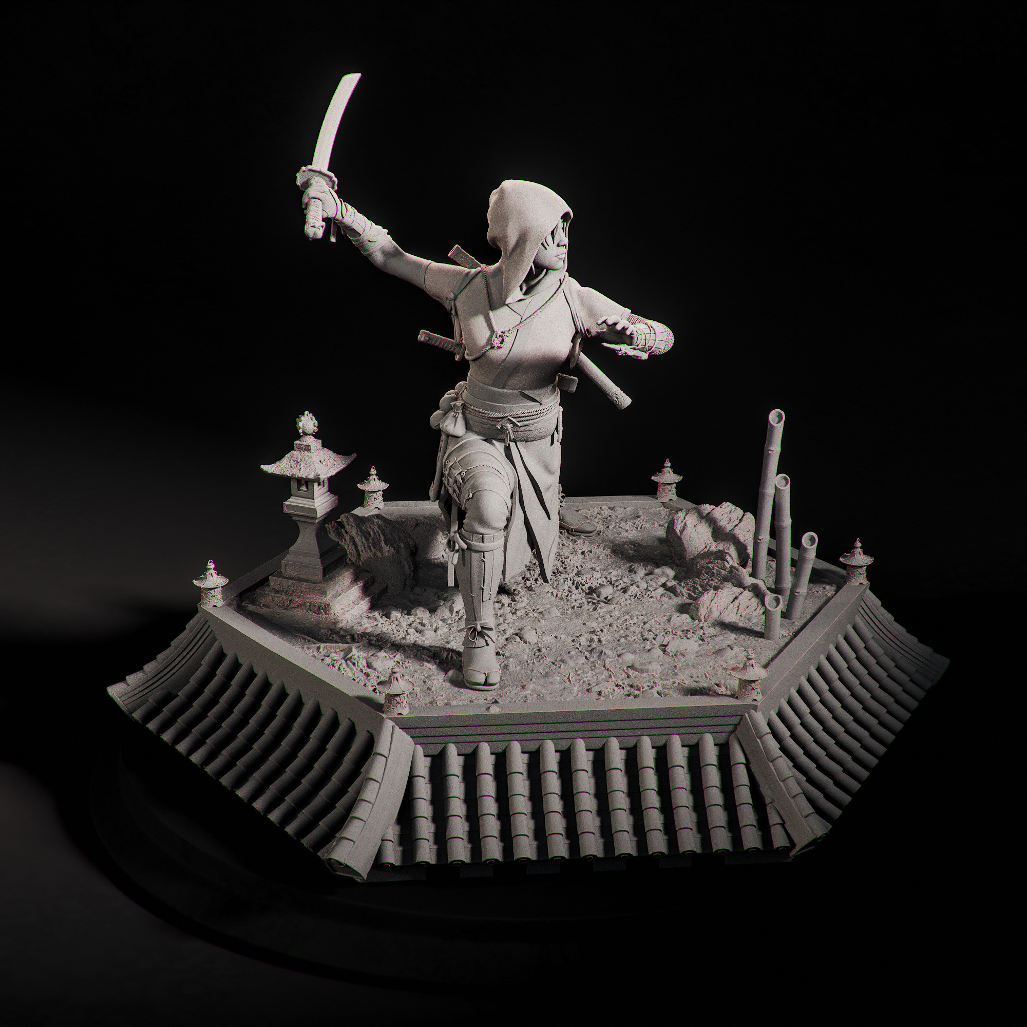 Naoe Assassins Creed Shadows FanArt 3D print model_8