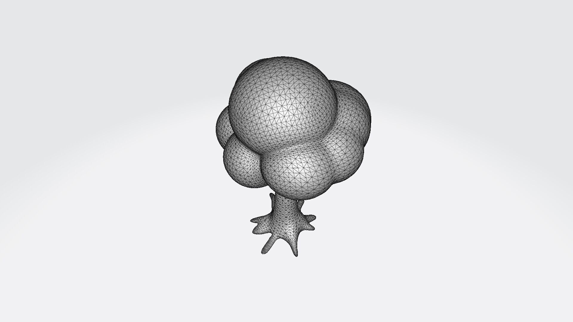 3d Render Forest And Nature Concept Cartoon Tree  3D model_6