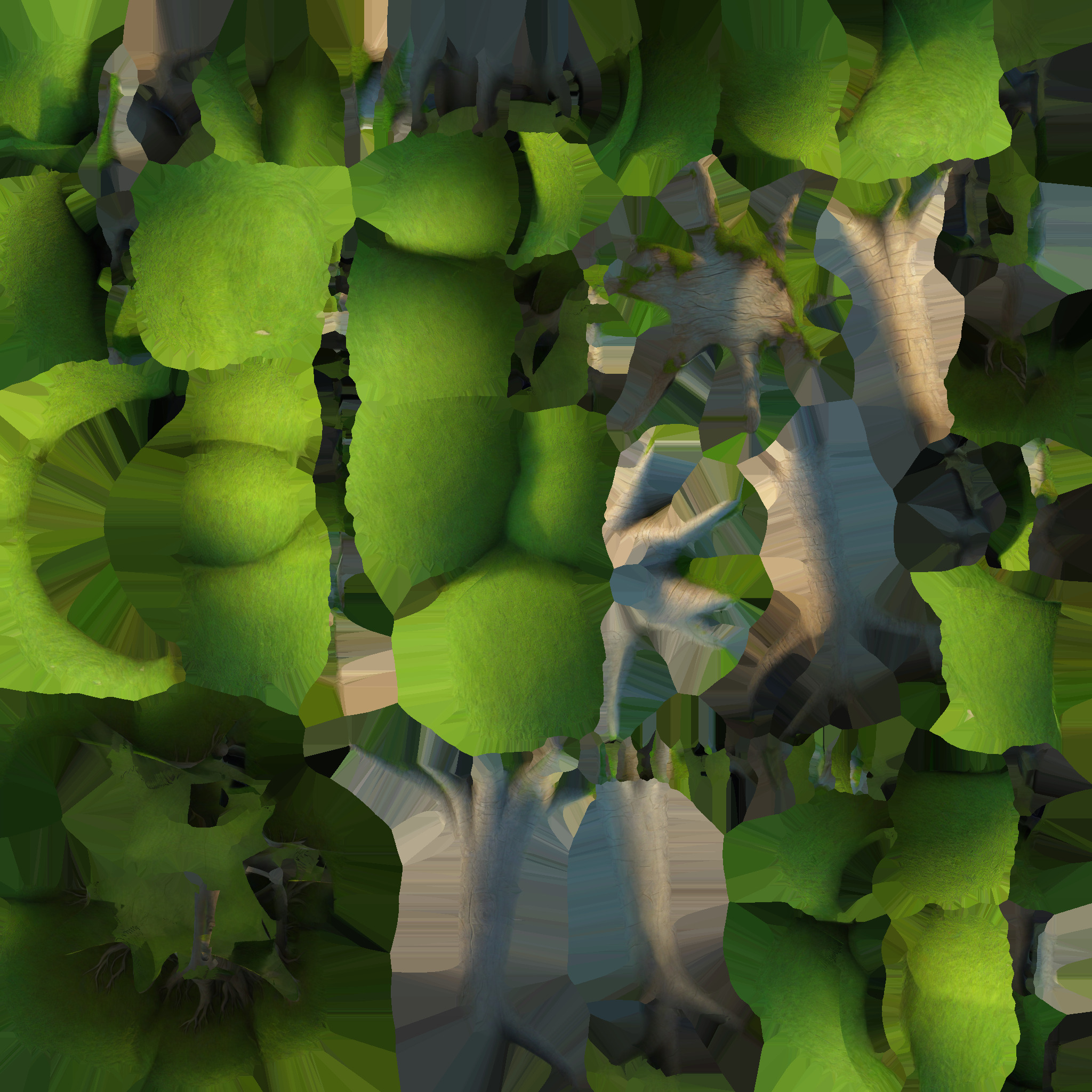 3d Render Forest And Nature Concept Cartoon Tree  3D model_7