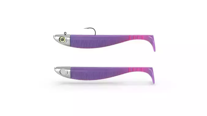 Soft fishing lure -100mm and Jighead 18g 3D print model