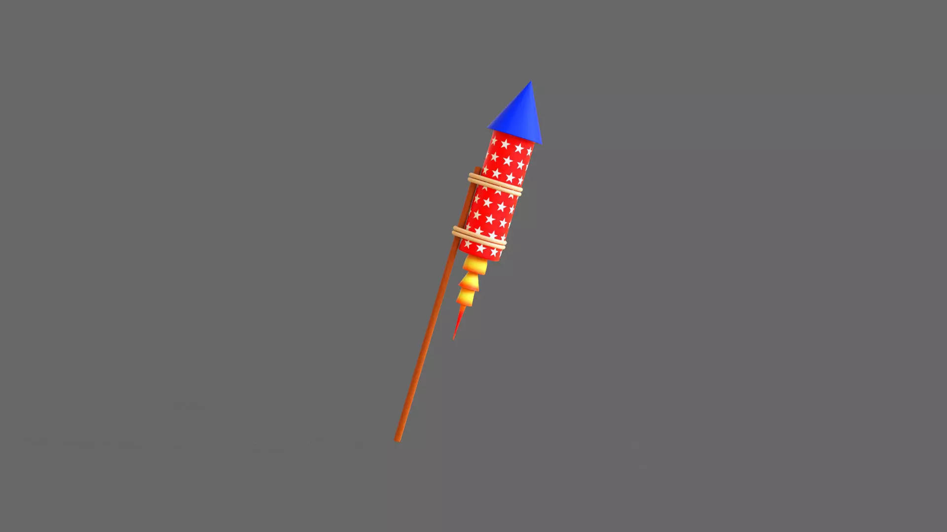 Firework rocket v005 Low-poly 3D model_0