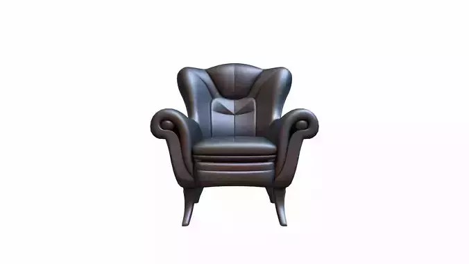 3d Render Simple Classical Wooden Chair 3D model