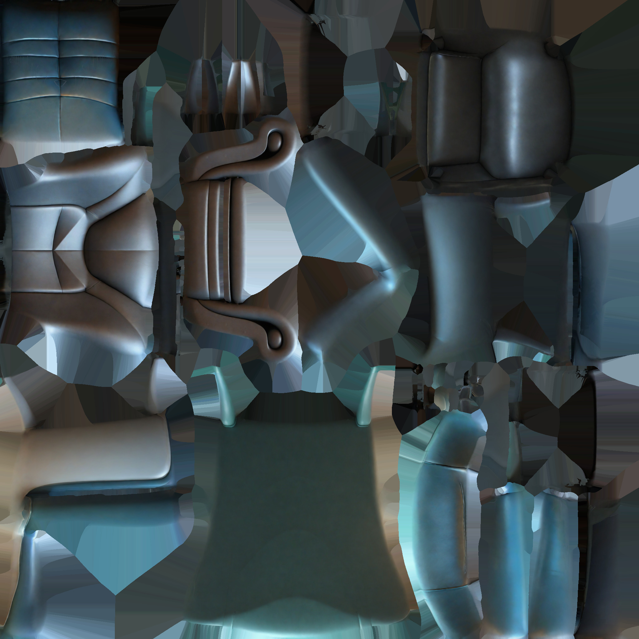 3d Render Simple Classical Wooden Chair 3D model_8