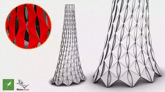 Building Envelope Facade Design Grasshopper Rhino Files Download 3D model