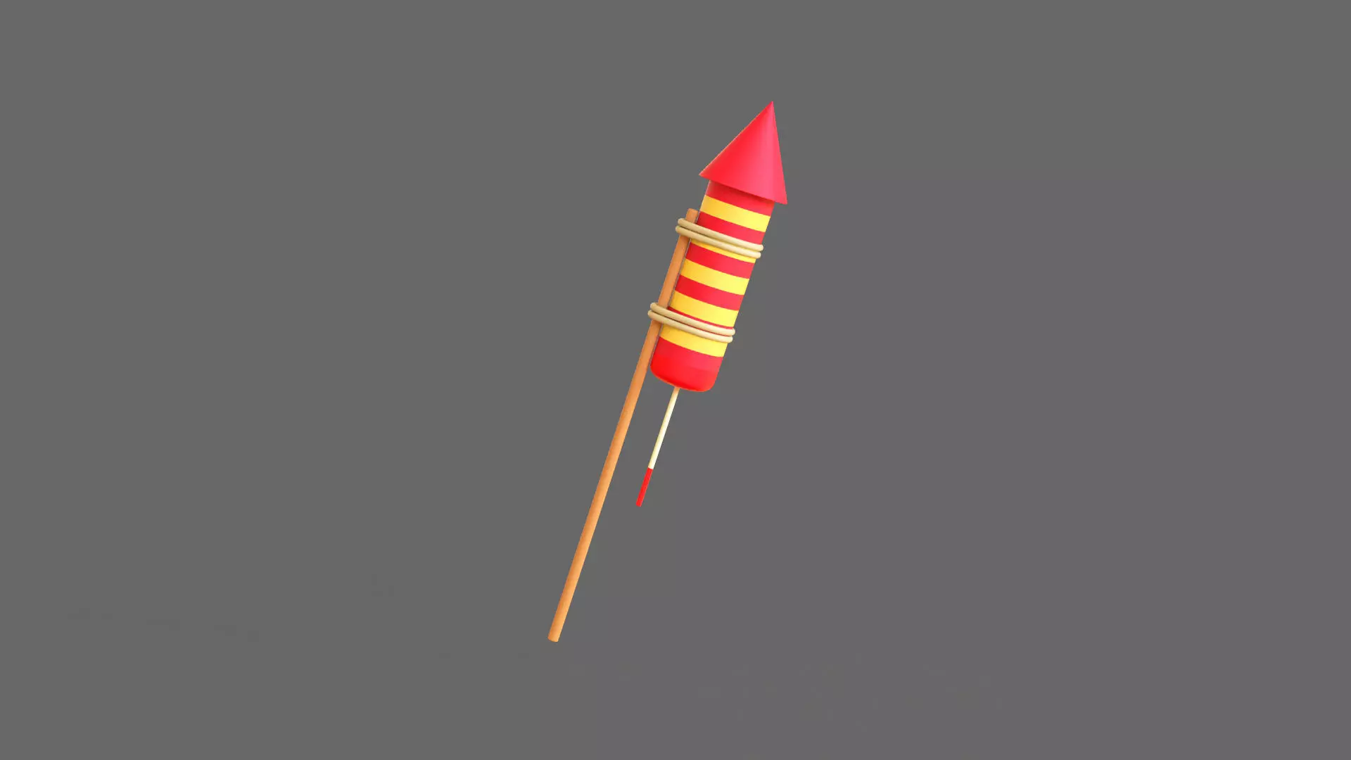 Firework rocket v006  Low-poly 3D model_0