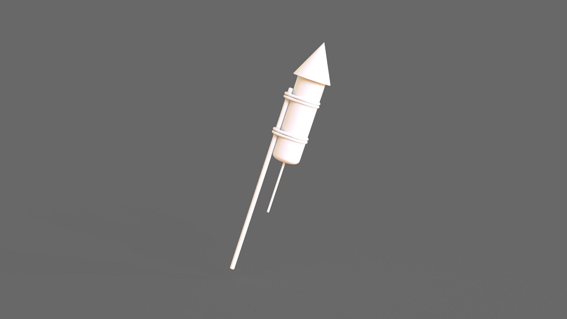 Firework rocket v006  Low-poly 3D model_3