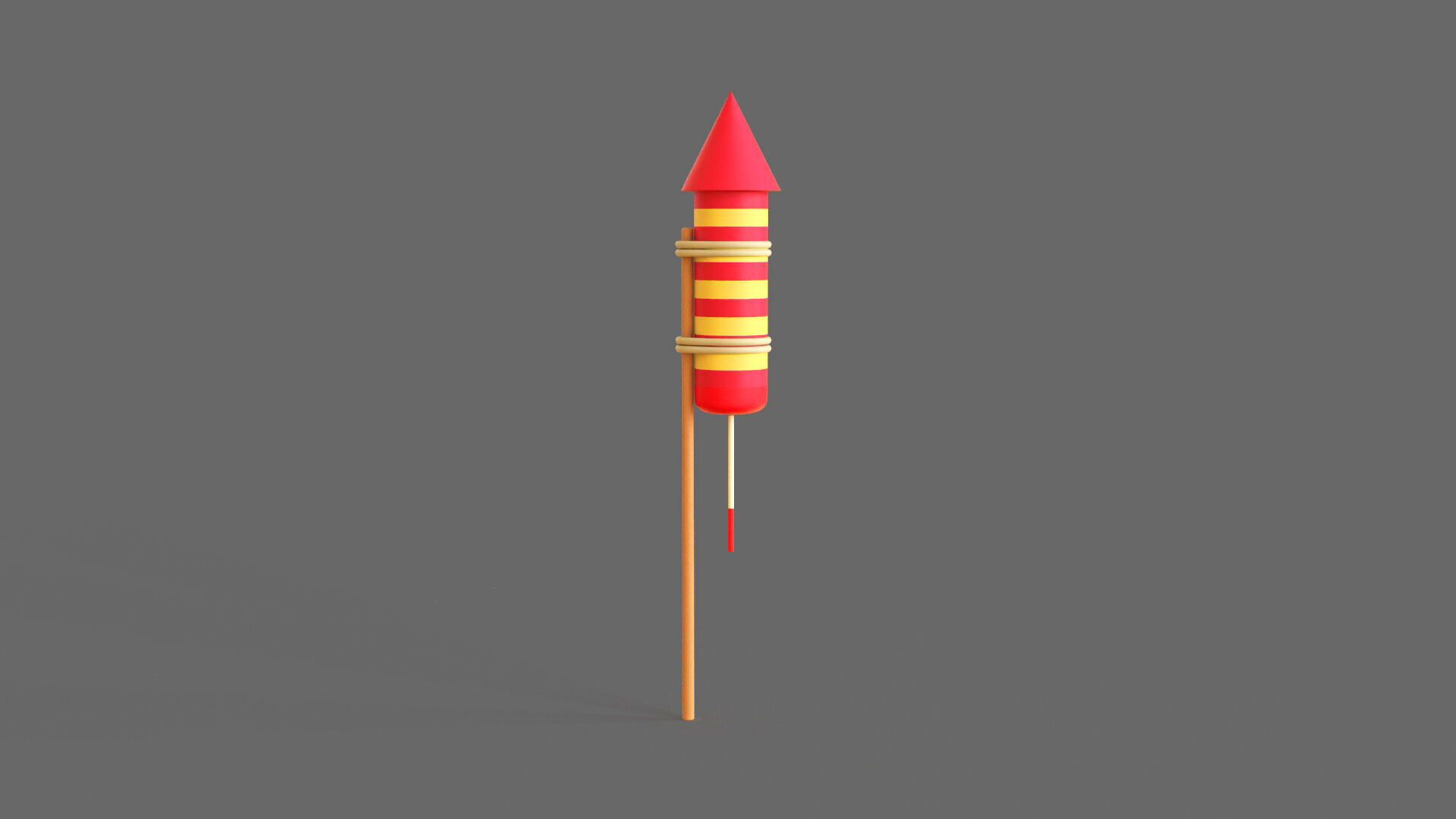 Firework rocket v006  Low-poly 3D model_2