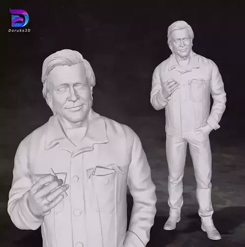 Brad Pitt Once Upon a Time Action Figures Custom 3D print model