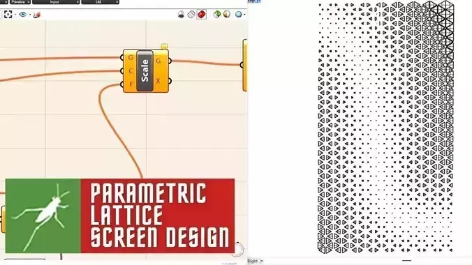 Parametric Lattice Screen Jali Design Grasshopper Rhino Files