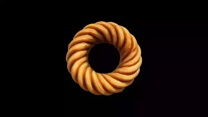 3d Render Churro Pastries On Display In Market