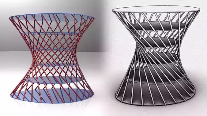 Curved Parametric Furniture Design Grasshopper Rhino Files