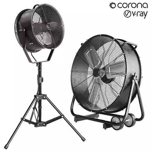 Industrial fans 3D model